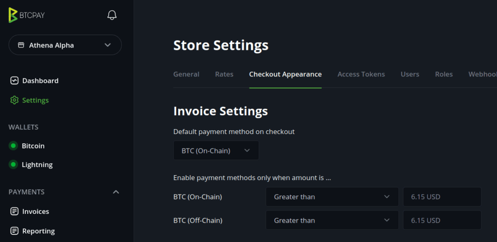 BTCPay-Server-v1.13.5-Store-Checkout-Appearance